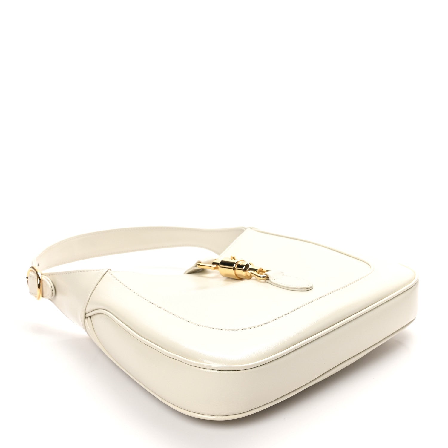 Boarded Dyana Lux Calfskin Small Jackie 1961 Hobo Mystic White
