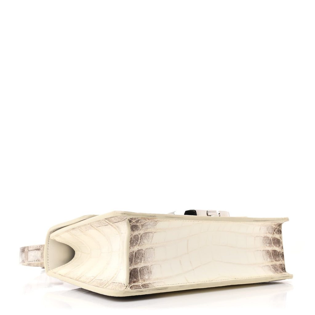 Niloticus Crocodile Himalaya 30 Montaigne Flap Bag Latte