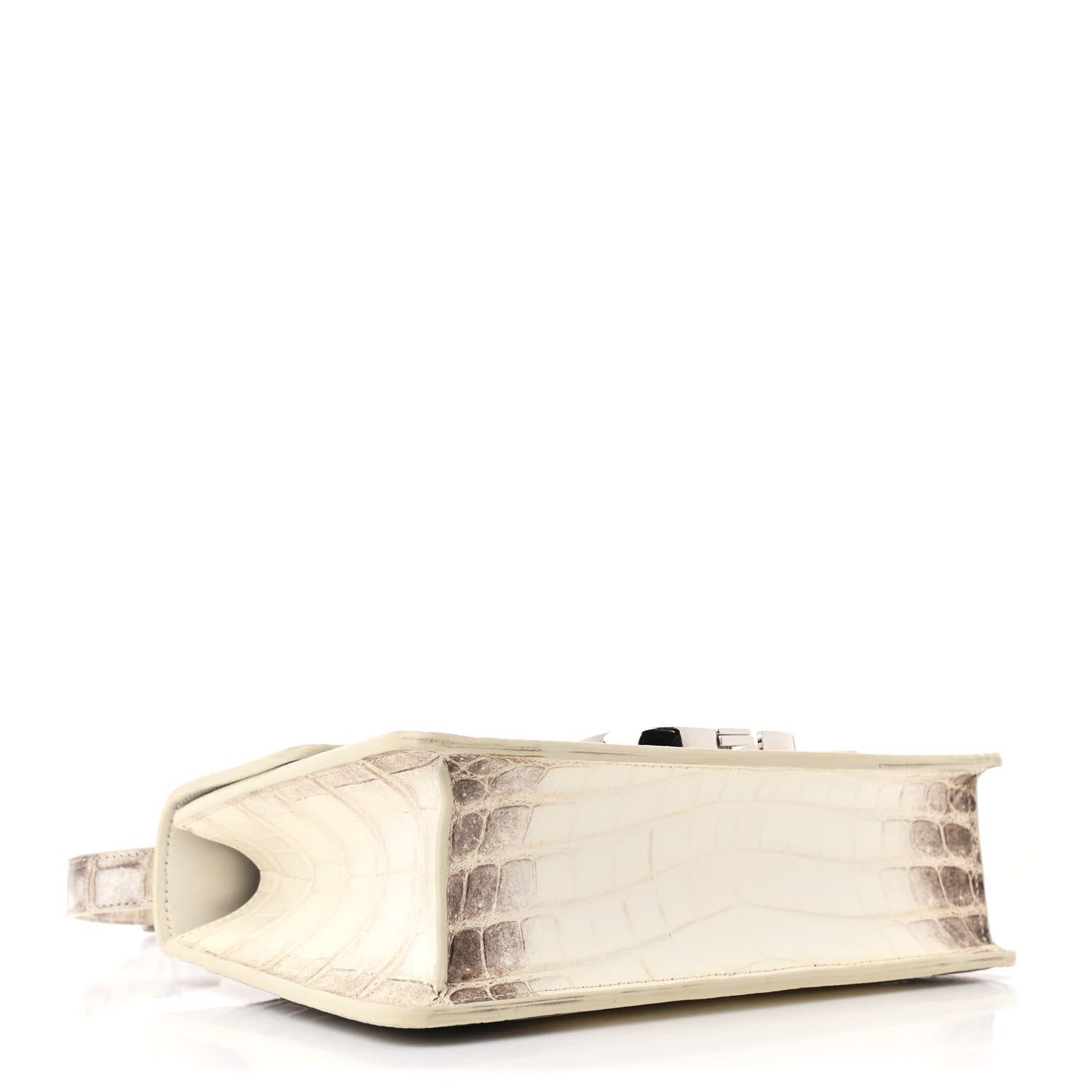 Niloticus Crocodile Himalaya 30 Montaigne Flap Bag Latte