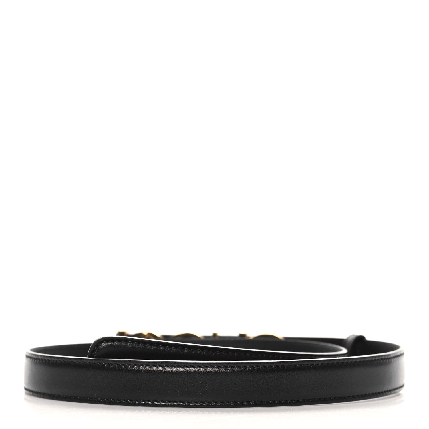 Plutone Calfskin Gucci Buckle 20mm Thin Belt 70 28 Black