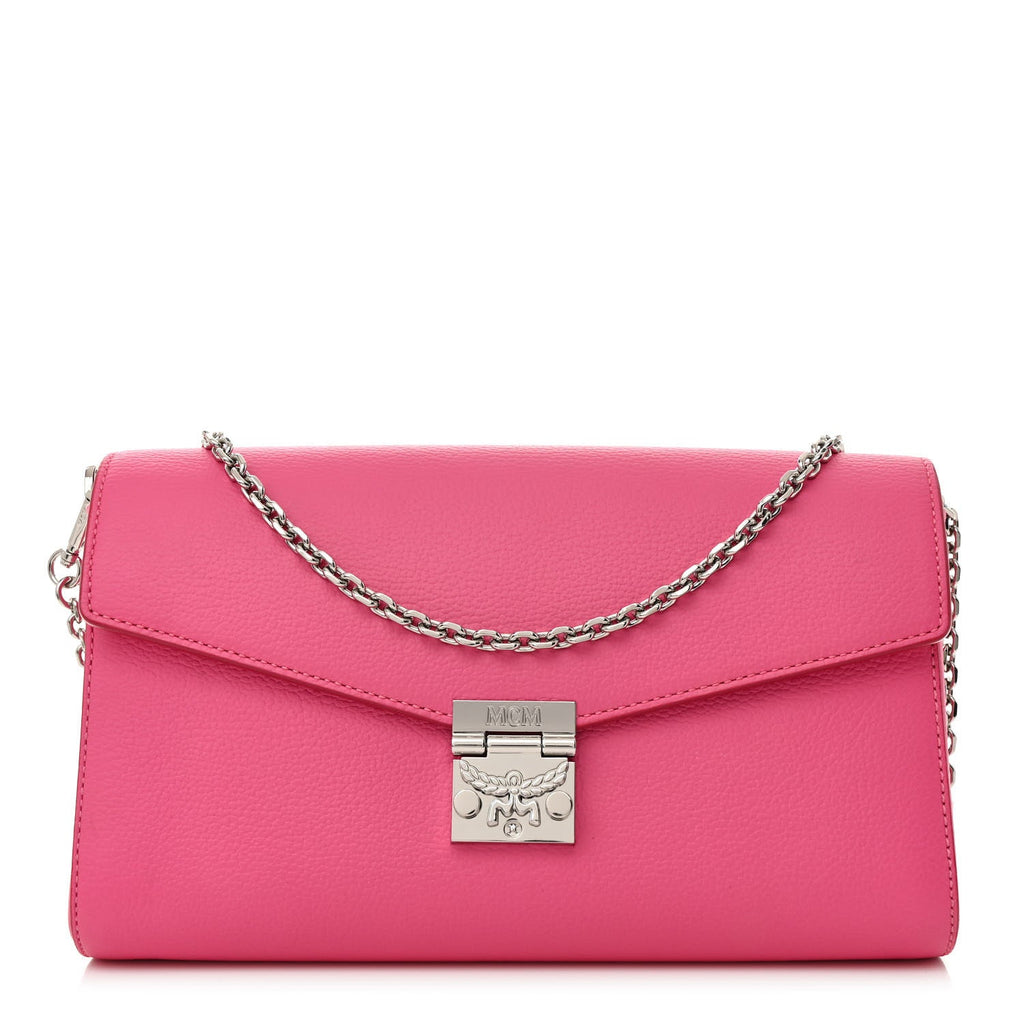 Calfskin Large Patricia Wallet On Chain Pink
