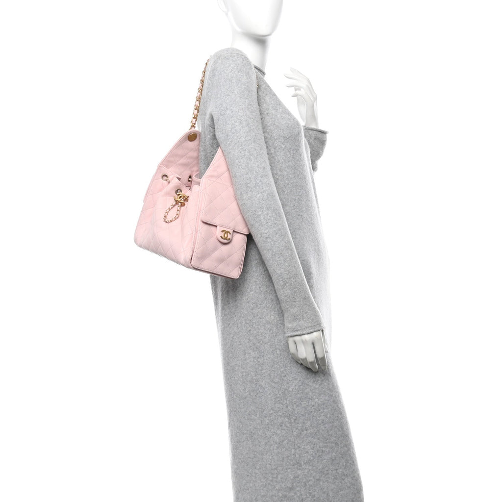 Caviar Quilted Small Chanel 25 Handbag Light Pink