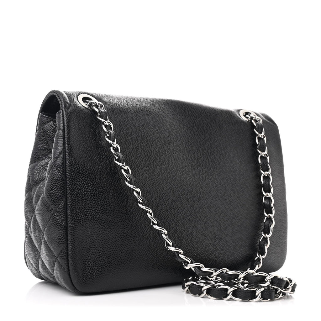Caviar Large Timeless CC Flap Black