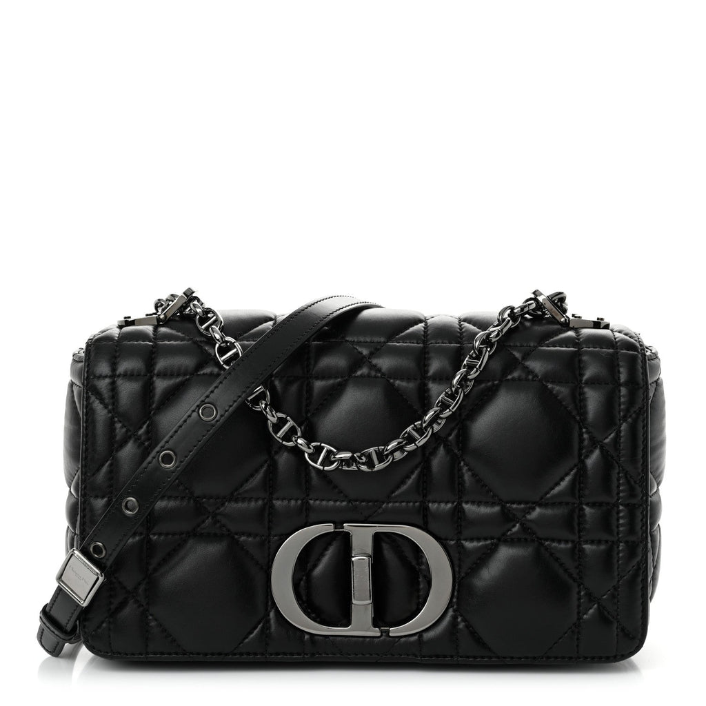 Calfskin Macrocannage Medium Caro Bag Black