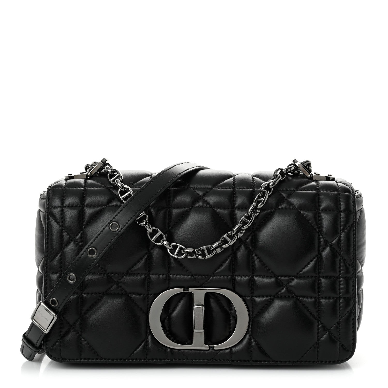 Calfskin Macrocannage Medium Caro Bag Black