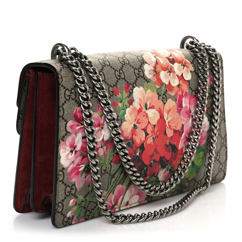 GG Supreme Monogram Blooms Small Dionysus Shoulder Bag Beige Multicolor Dry Rose