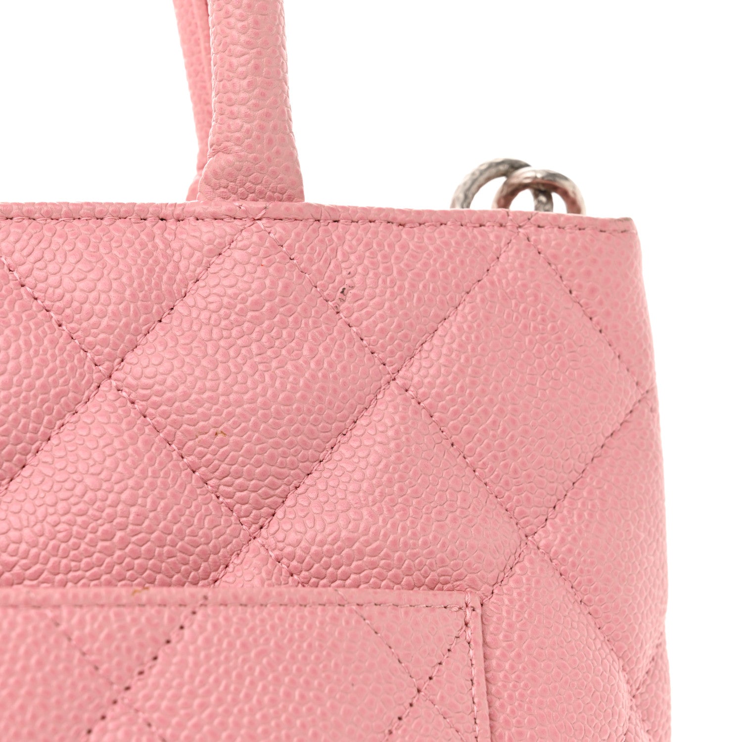 Caviar Quilted Medallion Tote Light Pink