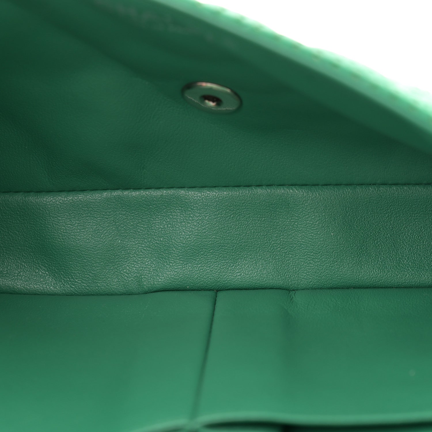 Lambskin Perforated East West Flap Green