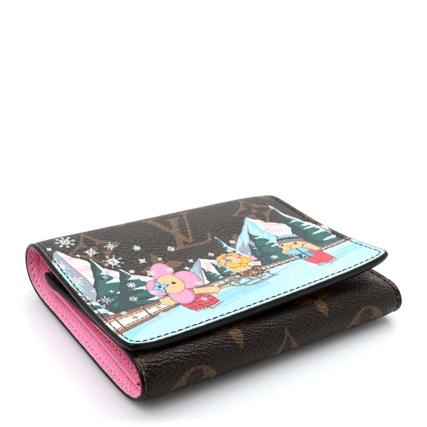Monogram 2023 Christmas Animation Alpine Victorine Wallet Pink