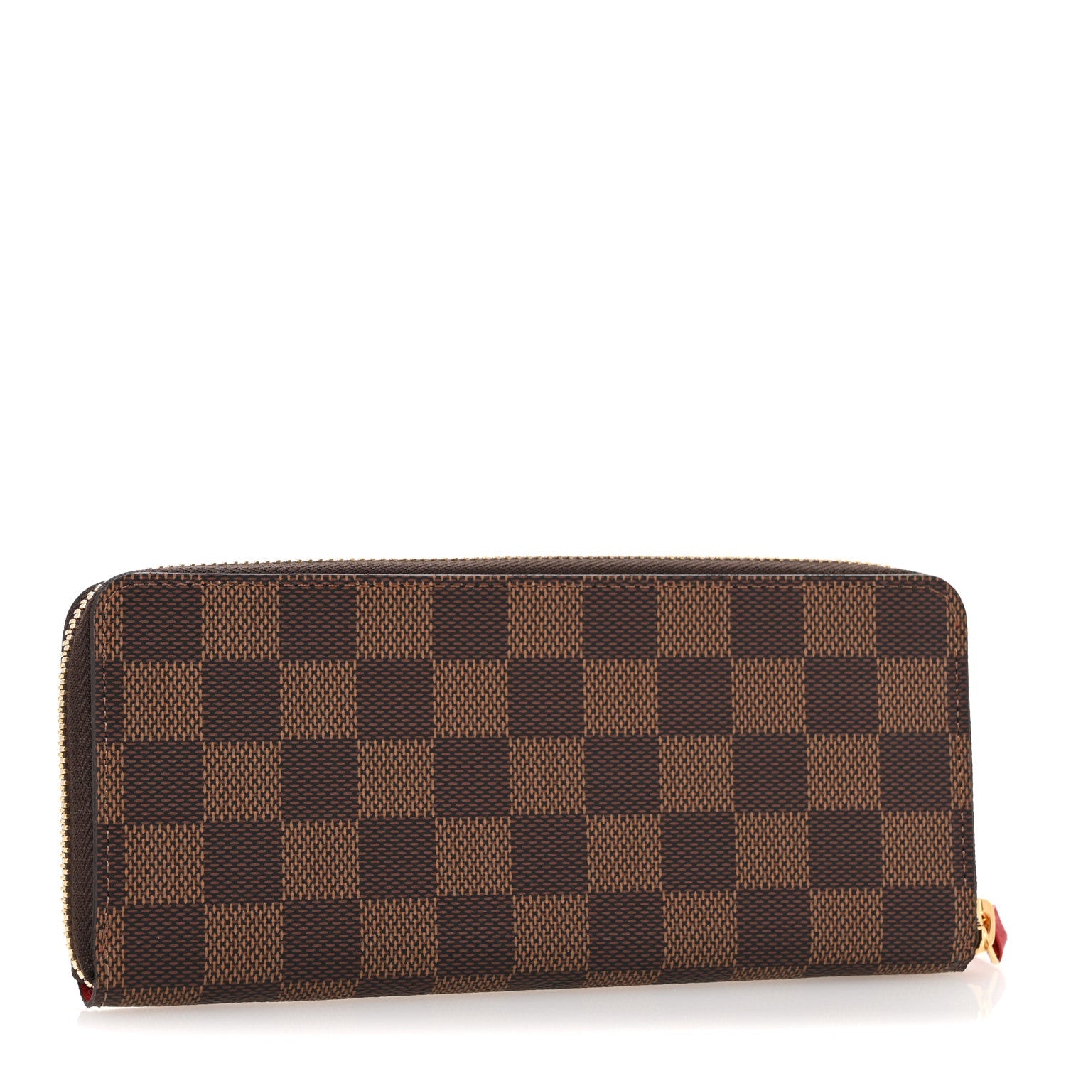 Damier Ebene Clemence Wallet Cherry