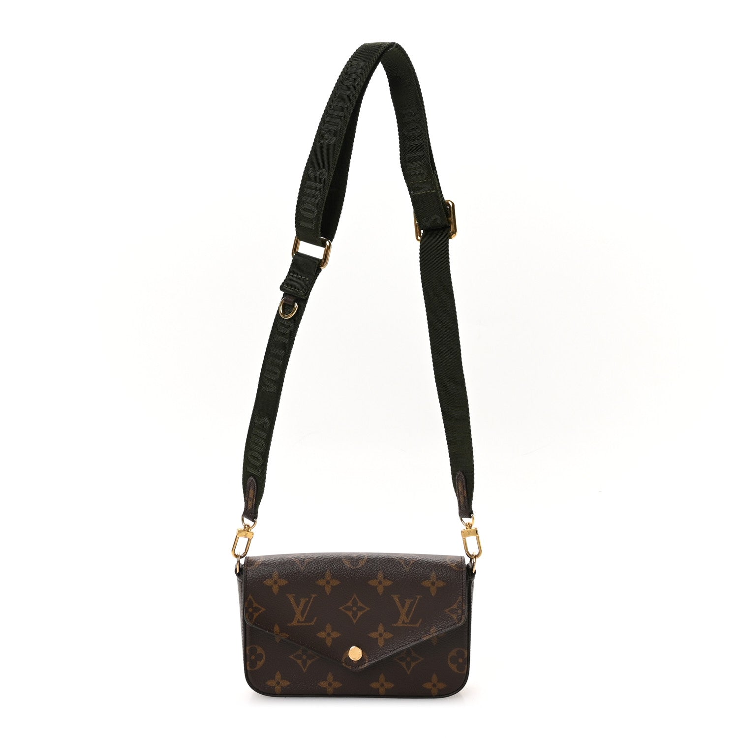 Monogram Felicie Strap & Go Kaki