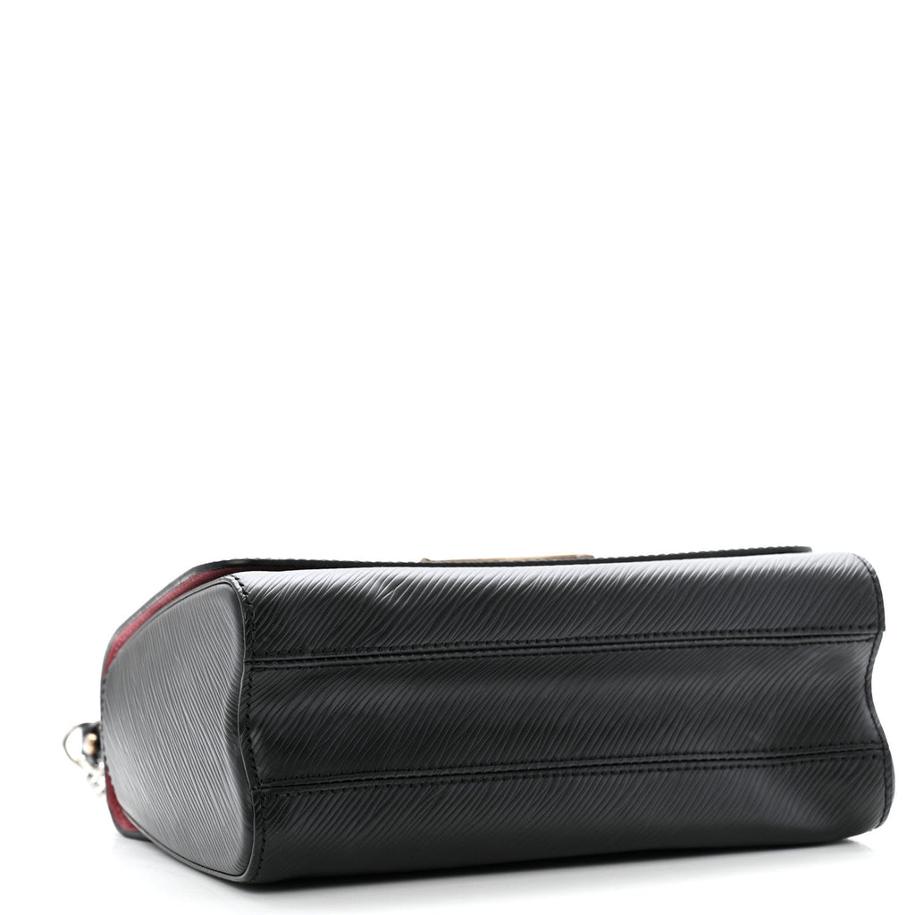 Epi Flowers Twist Shoulder Bag MM Black Bois de Rose