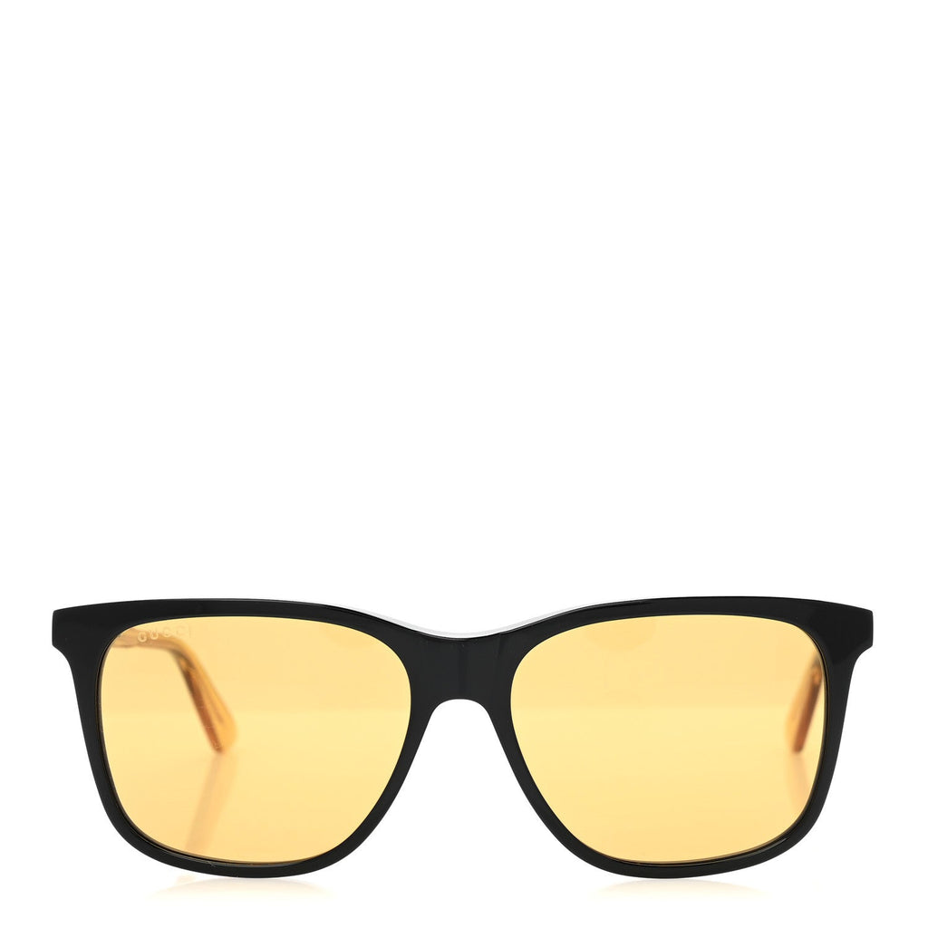Acetate Frame Sunglasses GG0495SA Yellow Black
