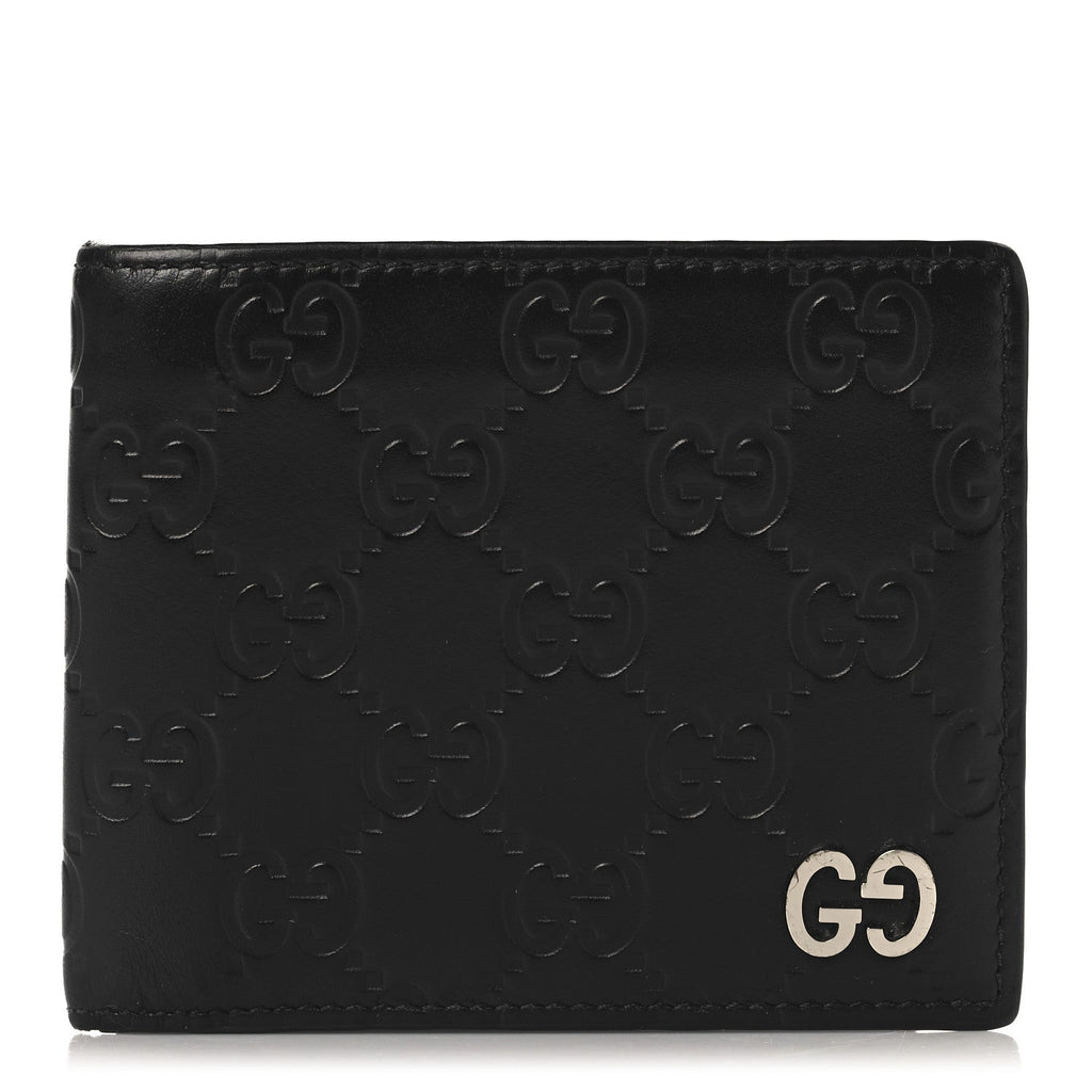 Guccissima Signature Dorian Bi-Fold Wallet Black