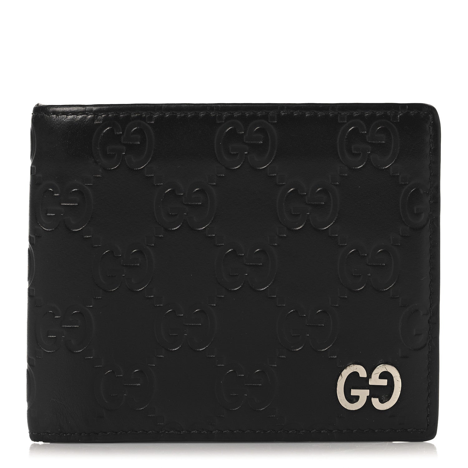 Guccissima Signature Dorian Bi-Fold Wallet Black
