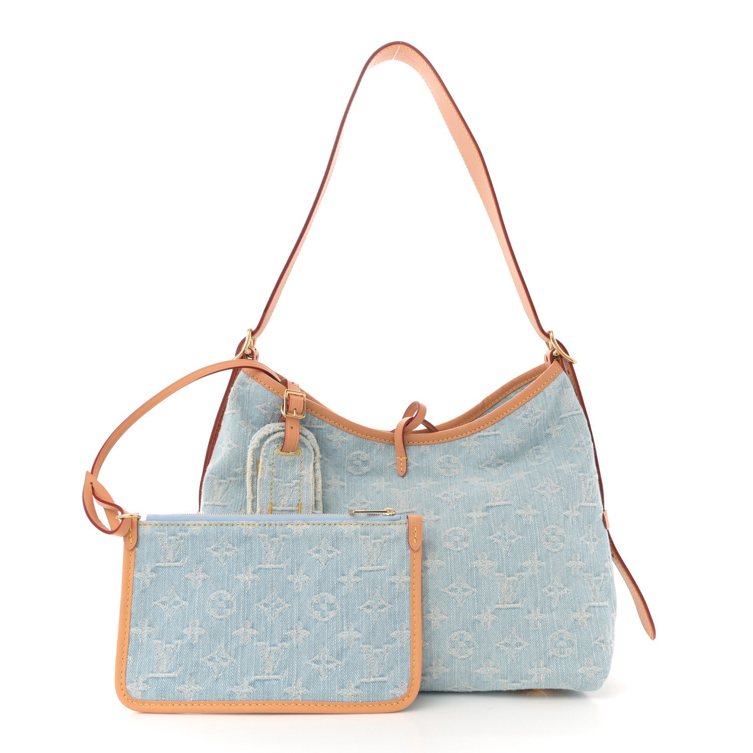 Monogram Denim CarryAll PM Sky Blue