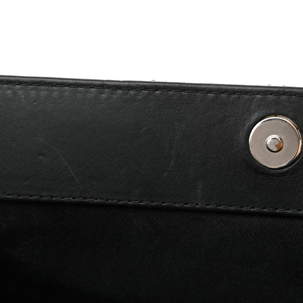 Patent Quilted Timeless CC Shopping Tote Black