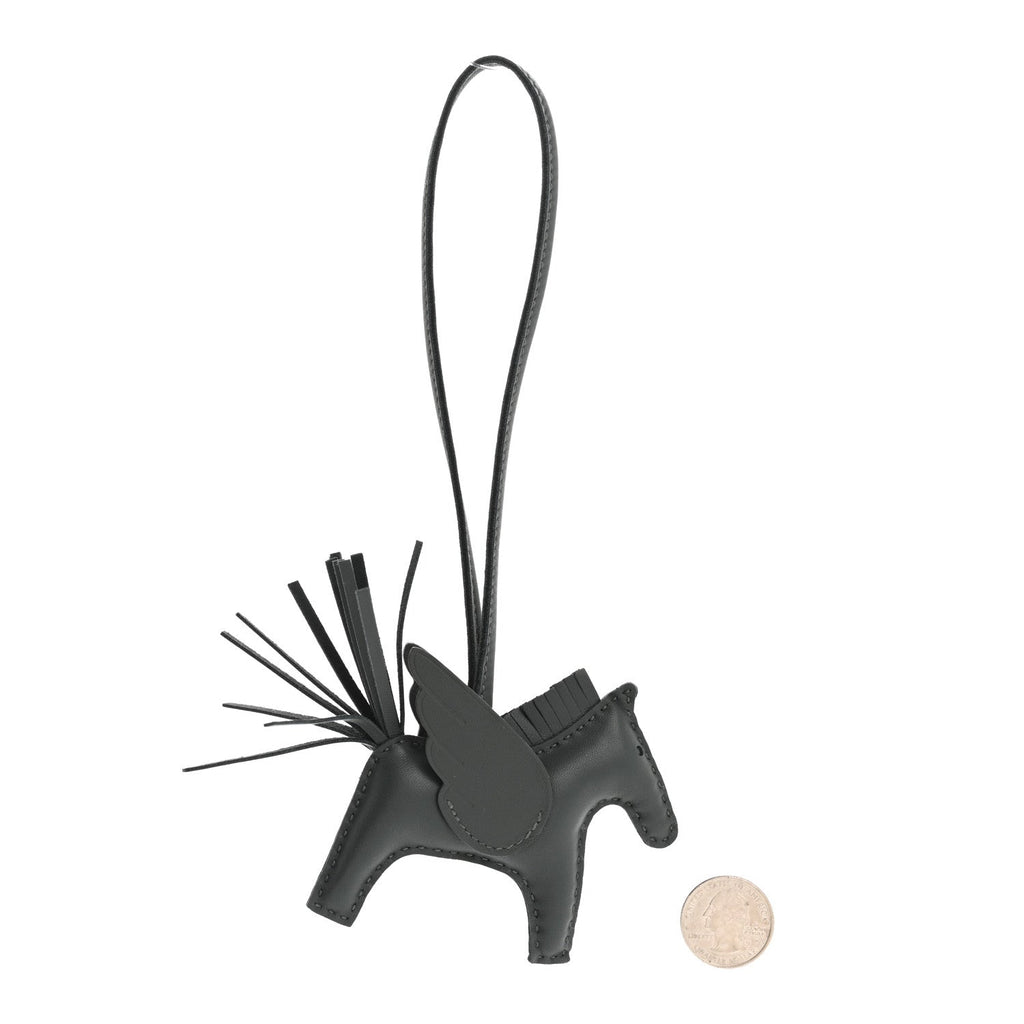 Milo Lambskin Grigri Rodeo Pegase Horse Bag Charm PM Vert Mangrove