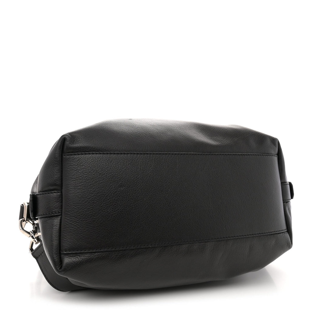 Waxy Grained Calfskin Medium Nightingale Black