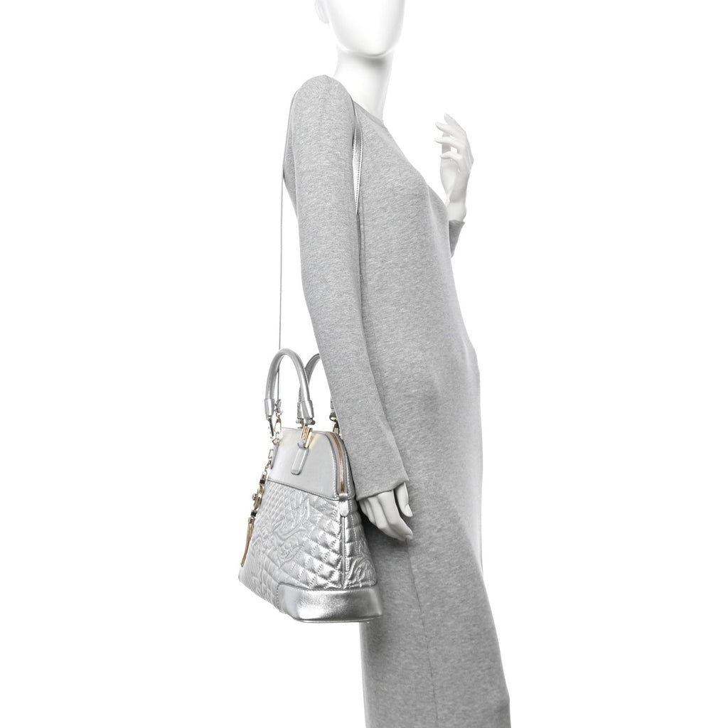 Metallic Quilted Nappa Altea Vanitas Lady Athena Silver