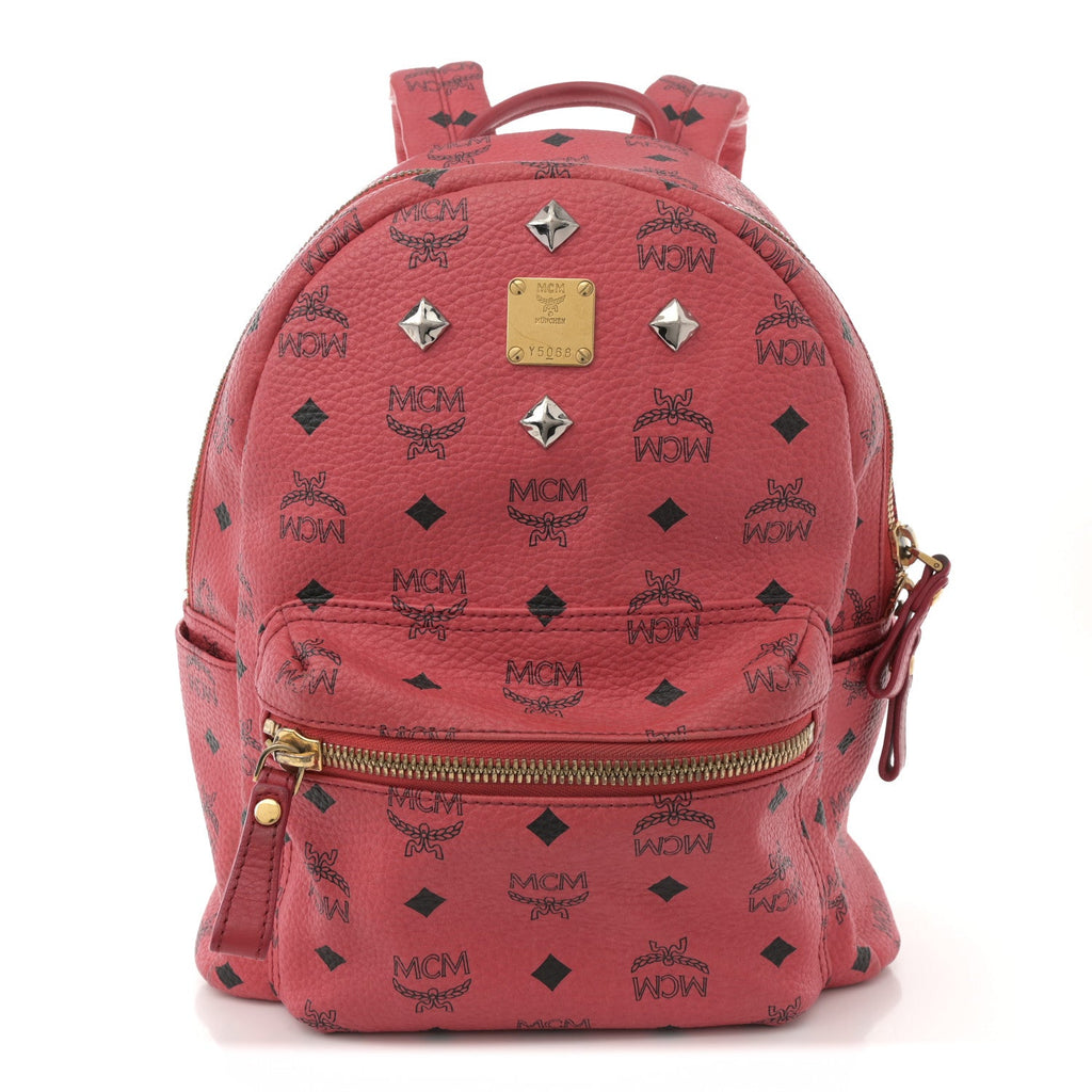 Visetos Studded Small Stark Backpack Red