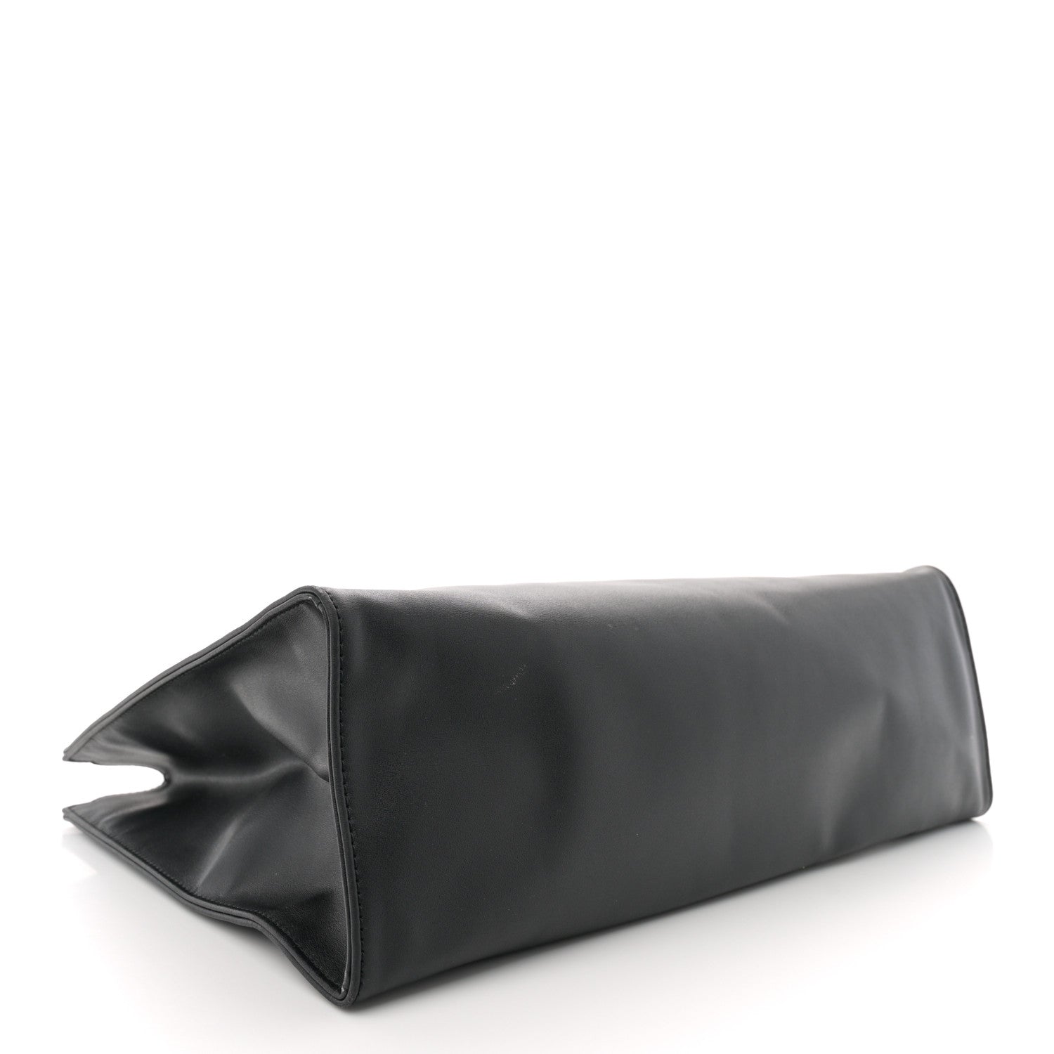 Vegan Leather Medium Shopping Bag Black
