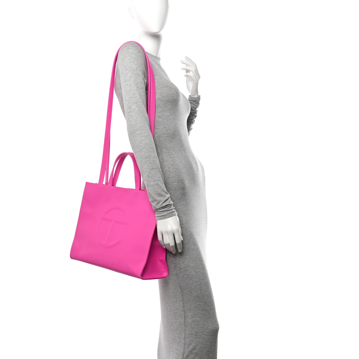 Vegan Leather Medium Shopping Bag Azalea