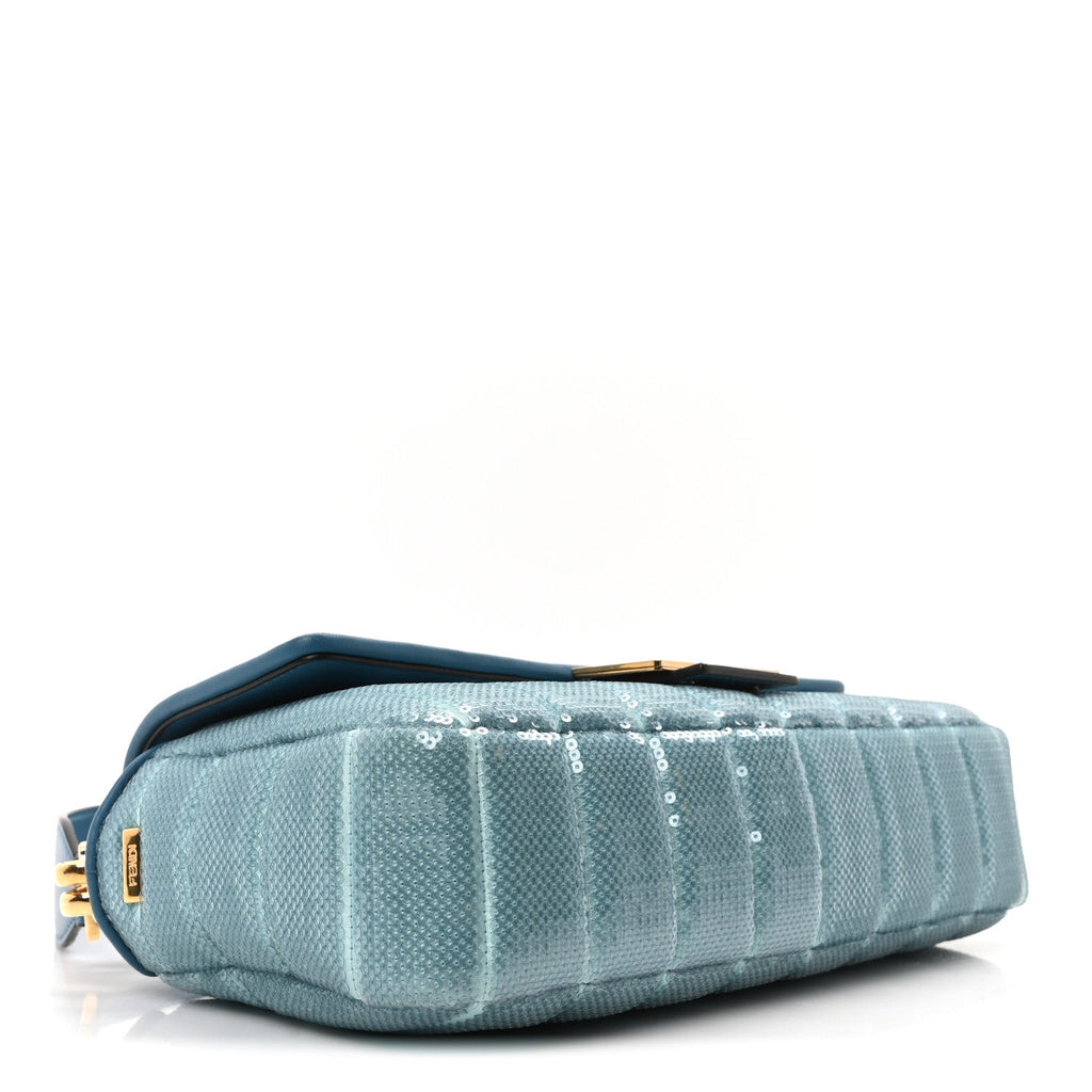 Satin Vitello King Sequin Baguette Blue