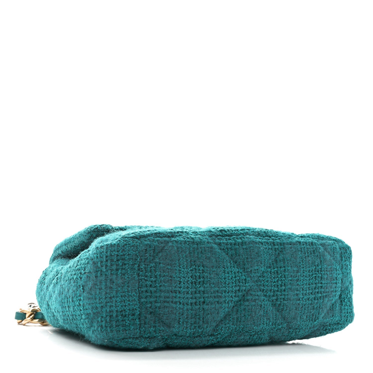 Tweed Quilted Medium Chanel 19 Flap Green