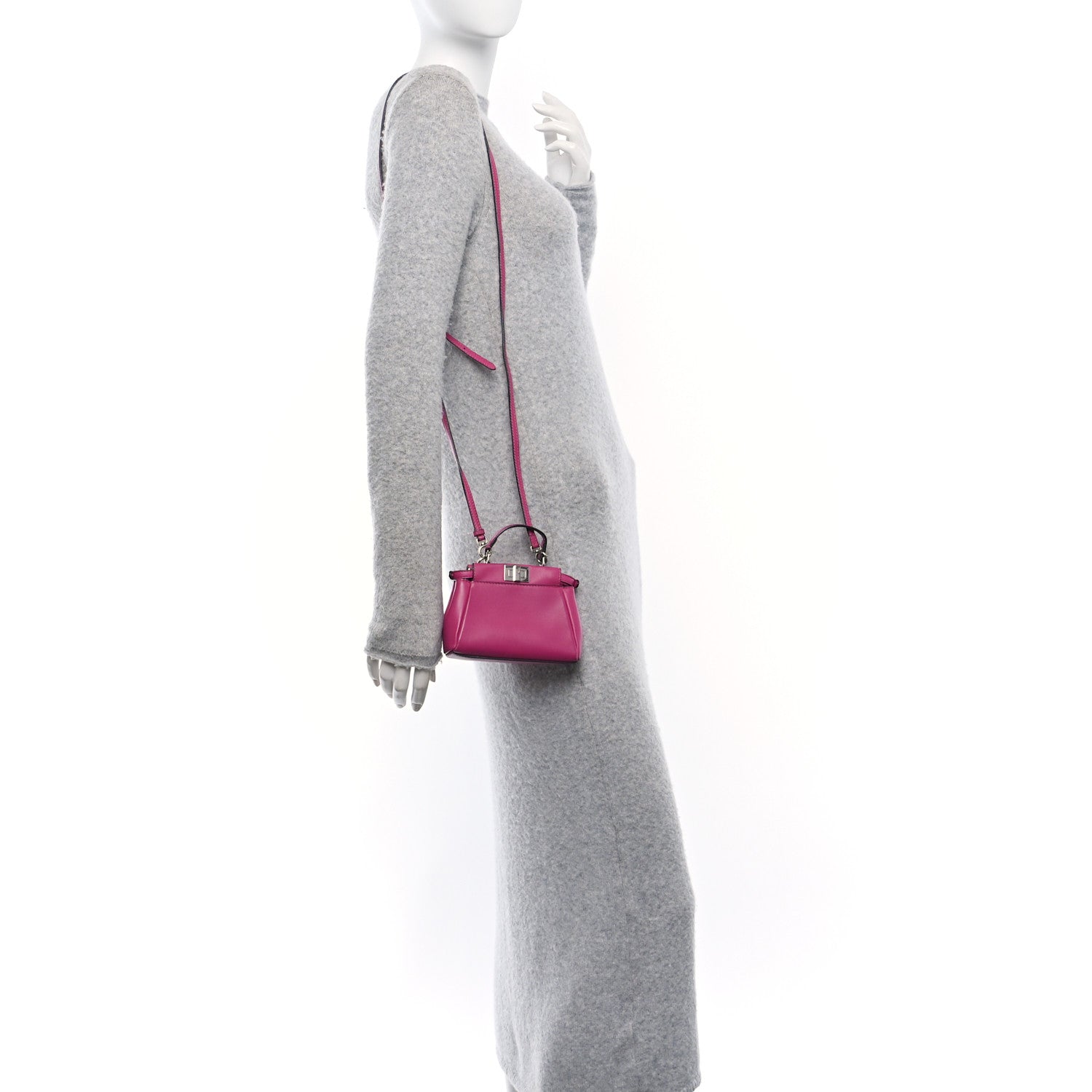 Nappa Micro Peekaboo Iconic Satchel Magenta