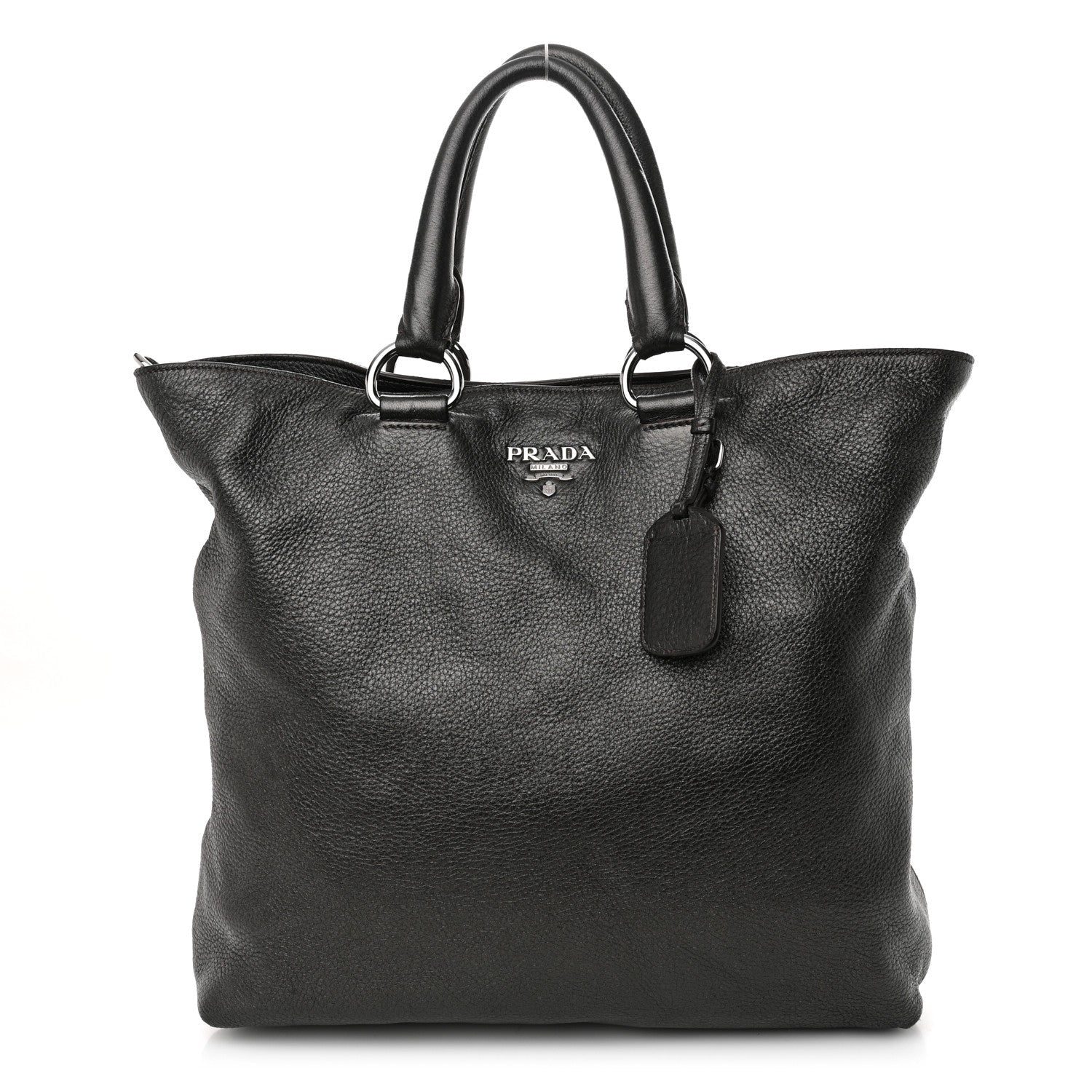Vitello Daino Shopping Tote Piombo Mordore