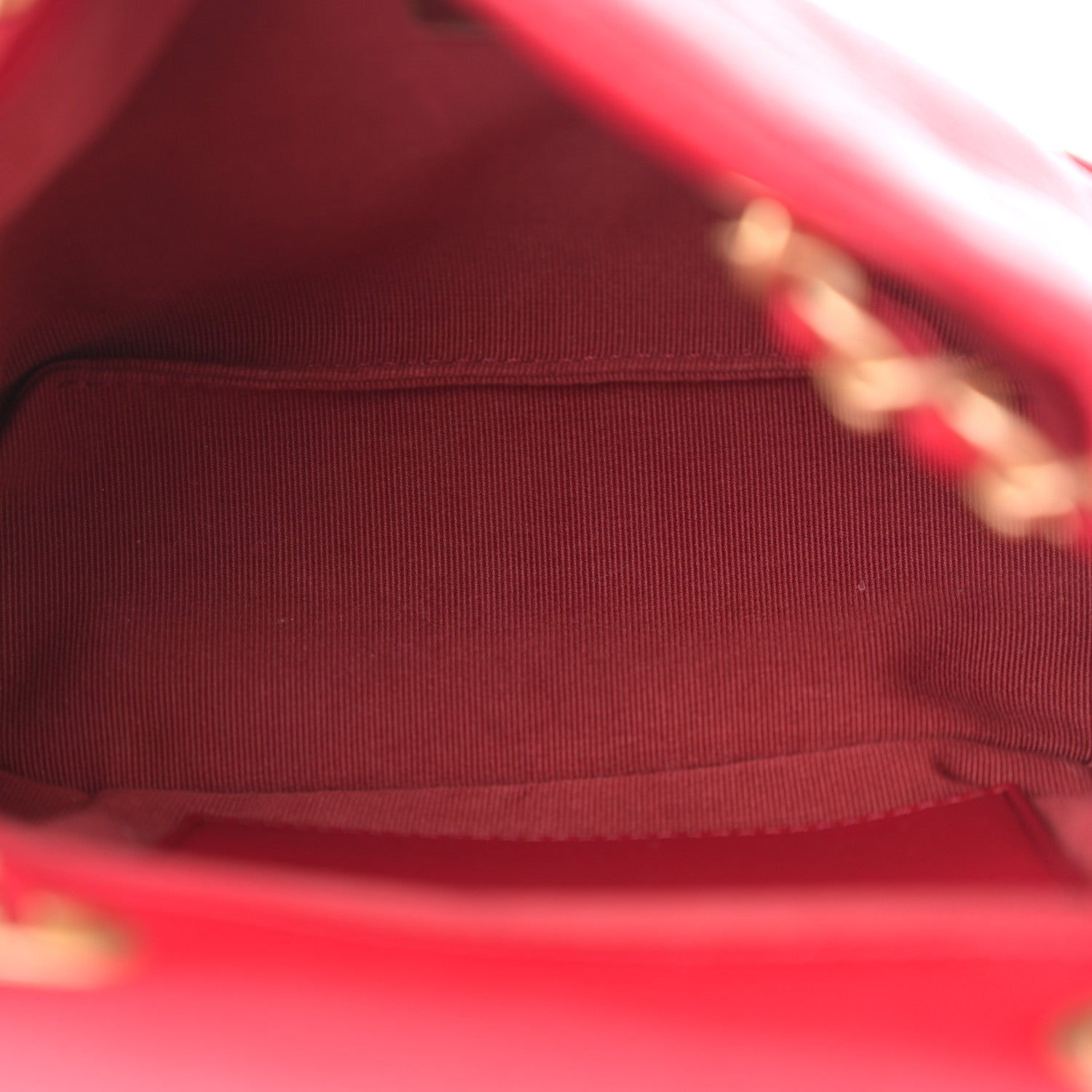 Calfskin Quilted Small Charms Backpack Red