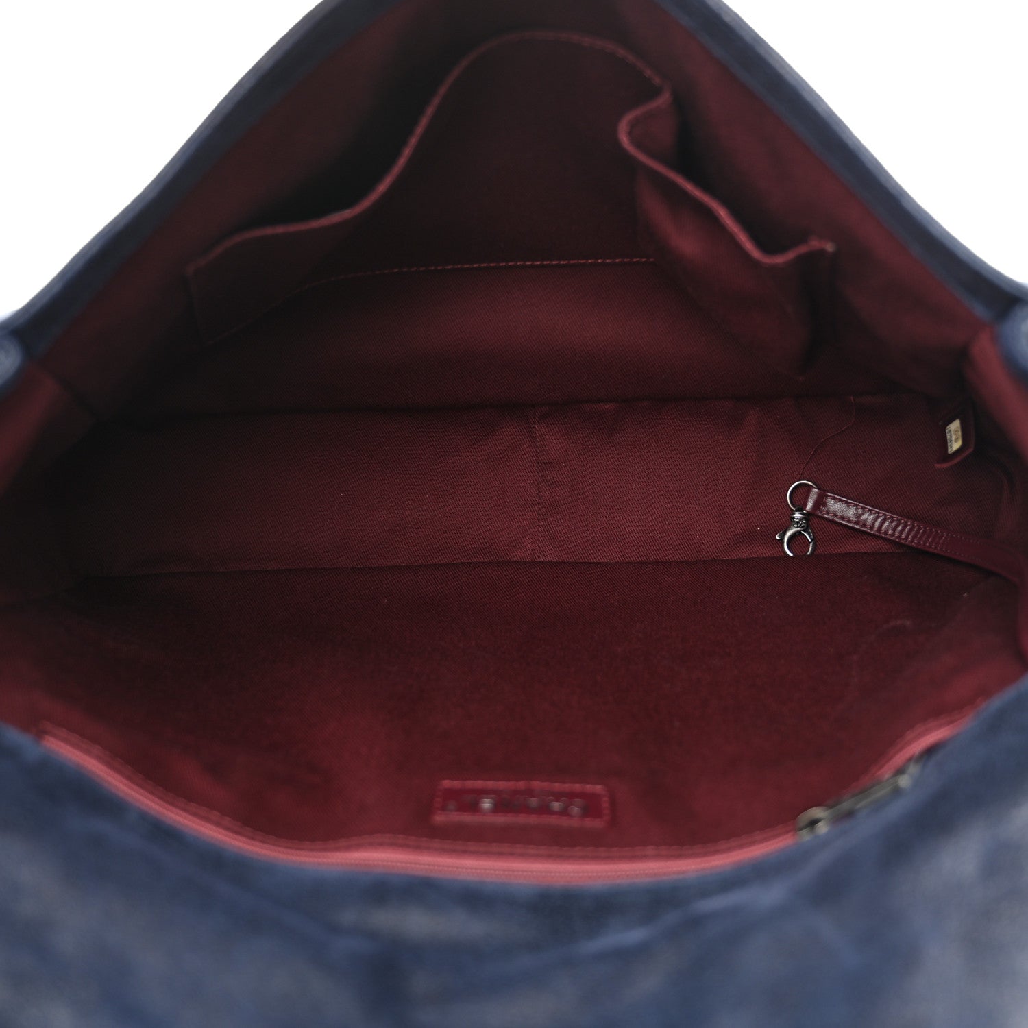 Iridescent Calfskin Quilted XL Gentle Boy Flap Blue