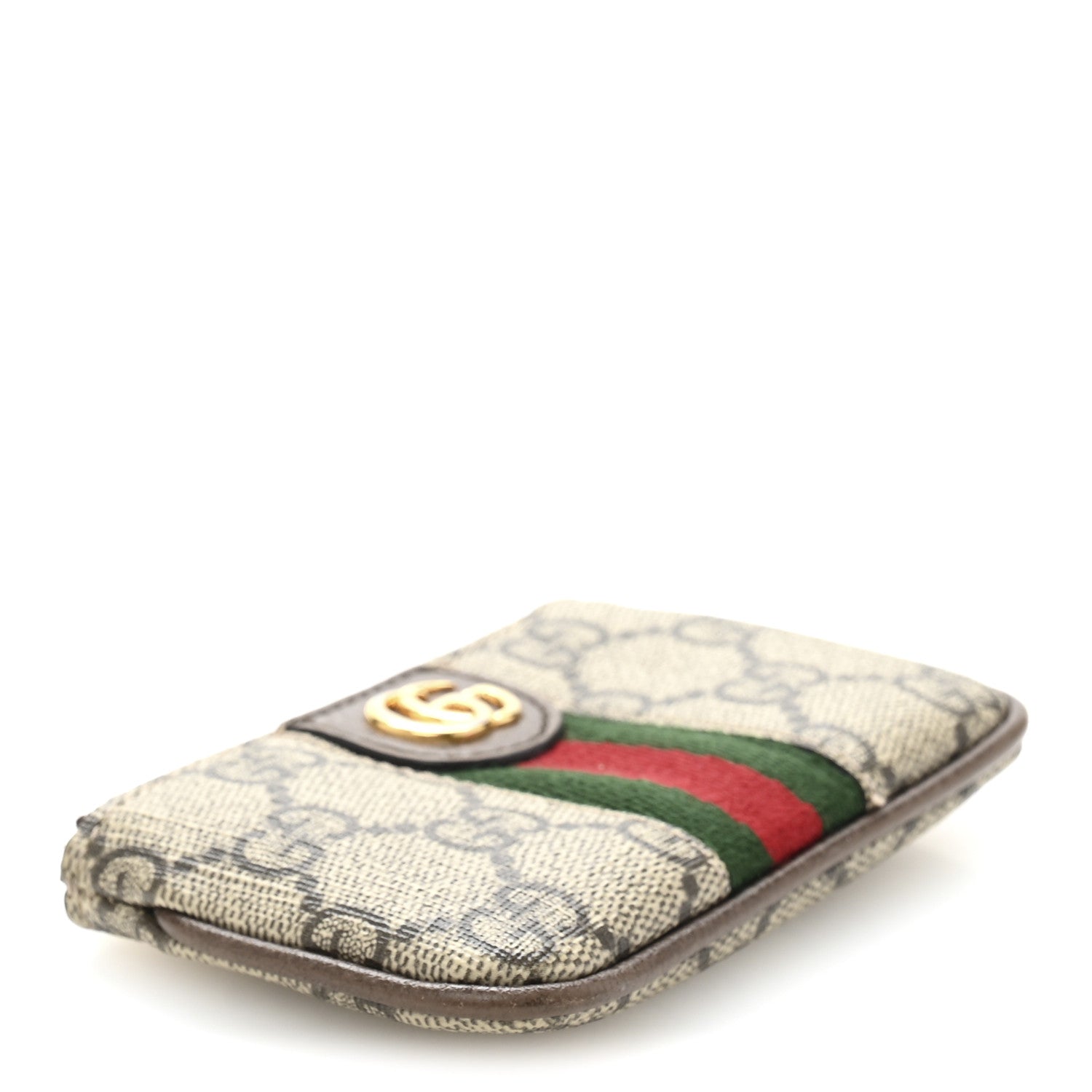 GG Supreme Monogram Web Ophidia Key Case Beige New Acero