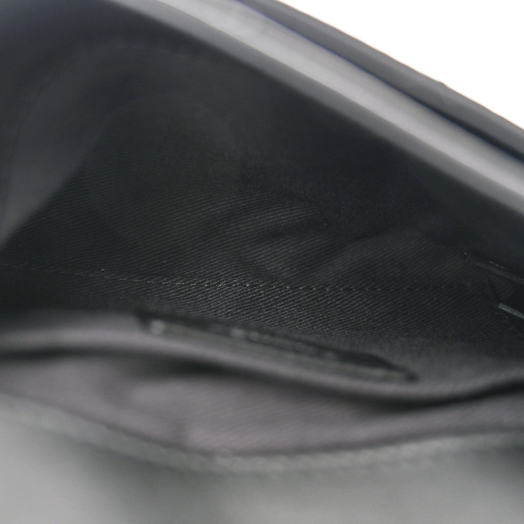 Calfskin Quilted CC Uniform Flap Belt Bag Black