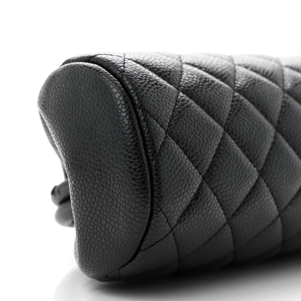 Caviar Quilted Timeless Clutch Black