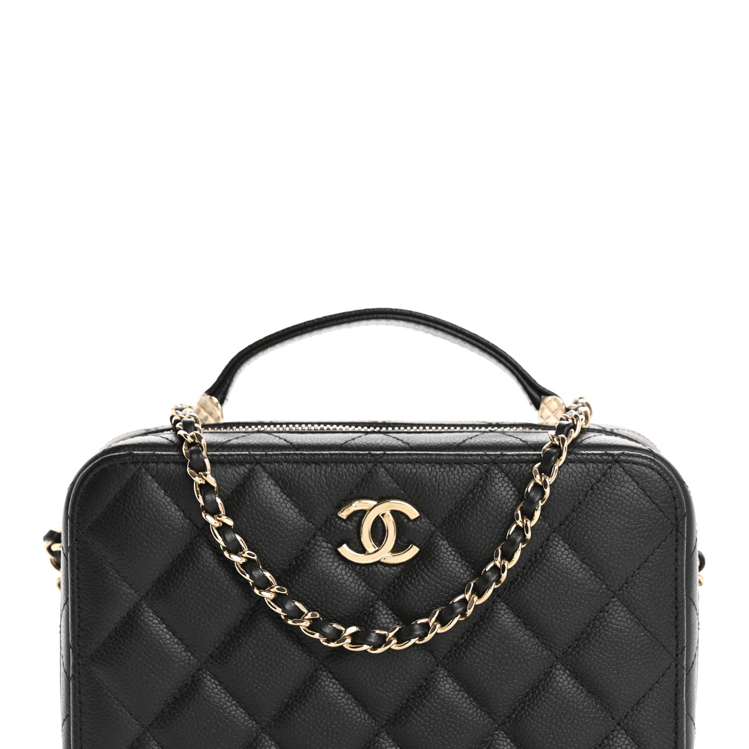 Caviar Quilted Vanity Case Black