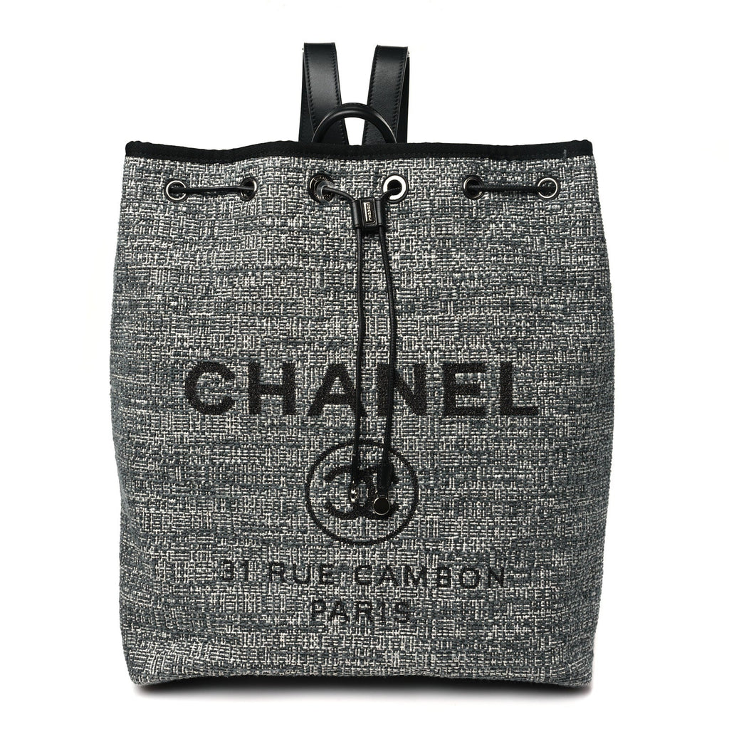 Canvas Large Deauville Backpack Charcoal