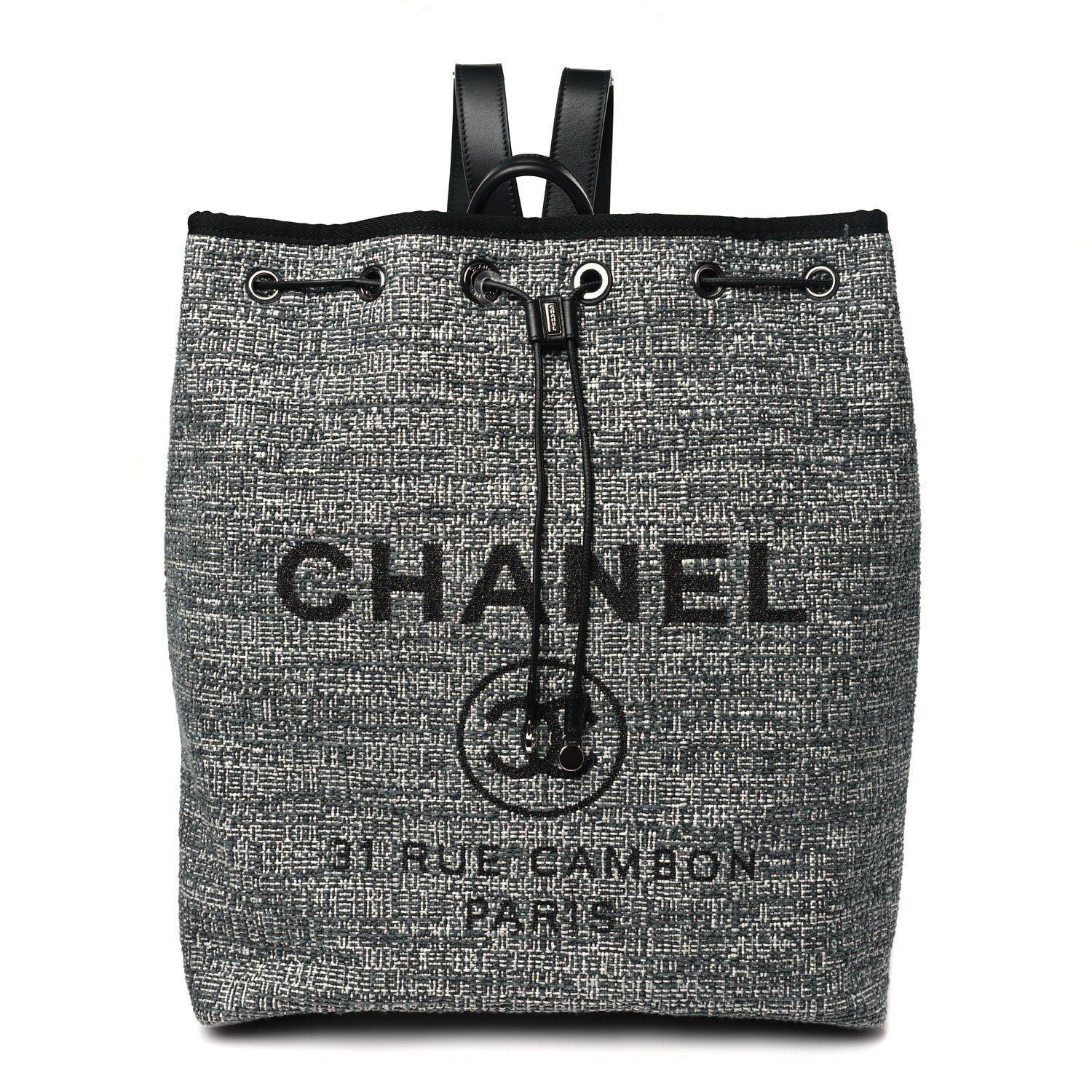 Canvas Large Deauville Backpack Charcoal