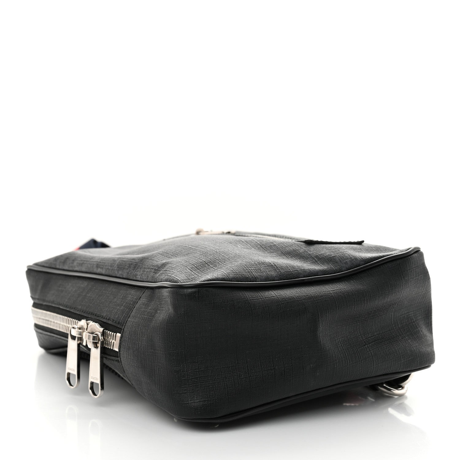 GG Supreme Monogram Web Belt Bag Black Grey