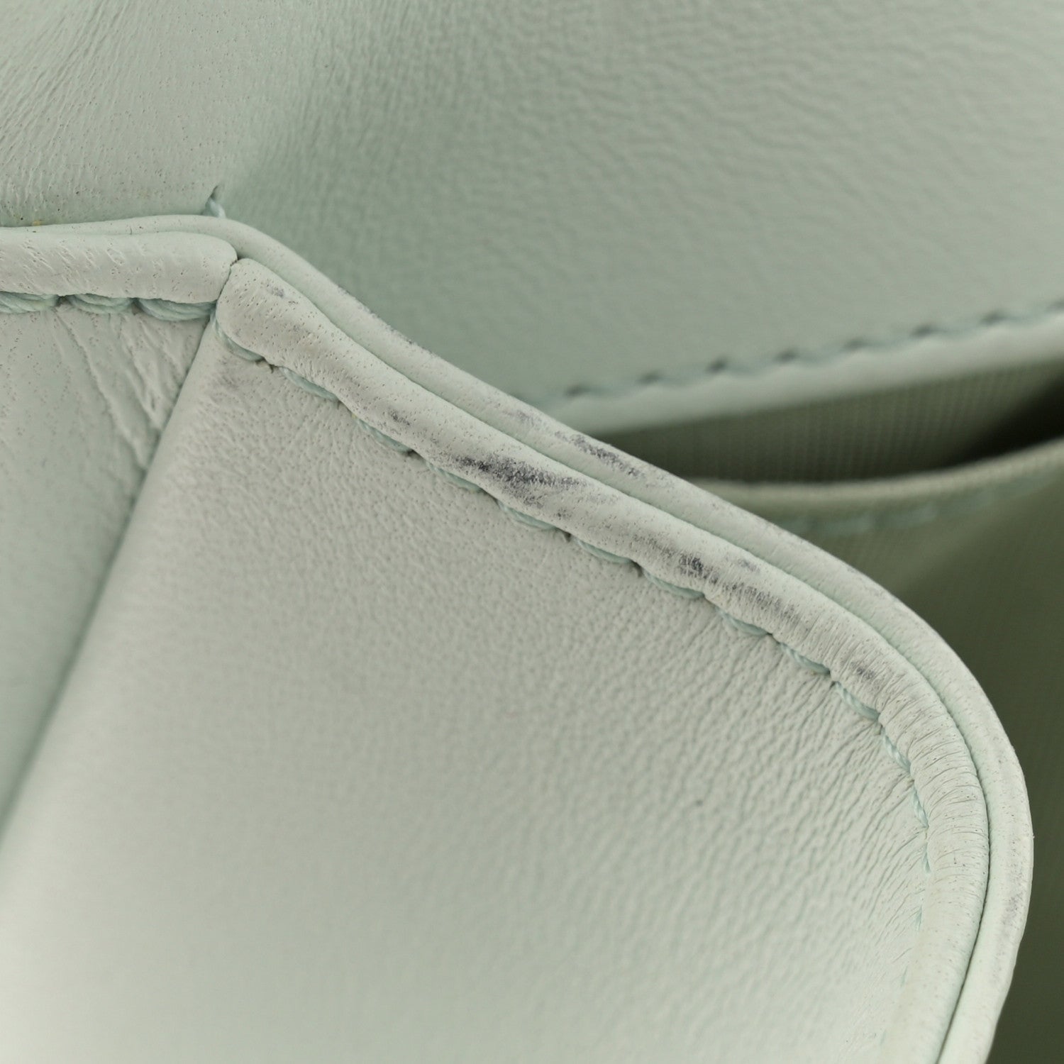 Lambskin Quilted Medium Boy Flap Light Green