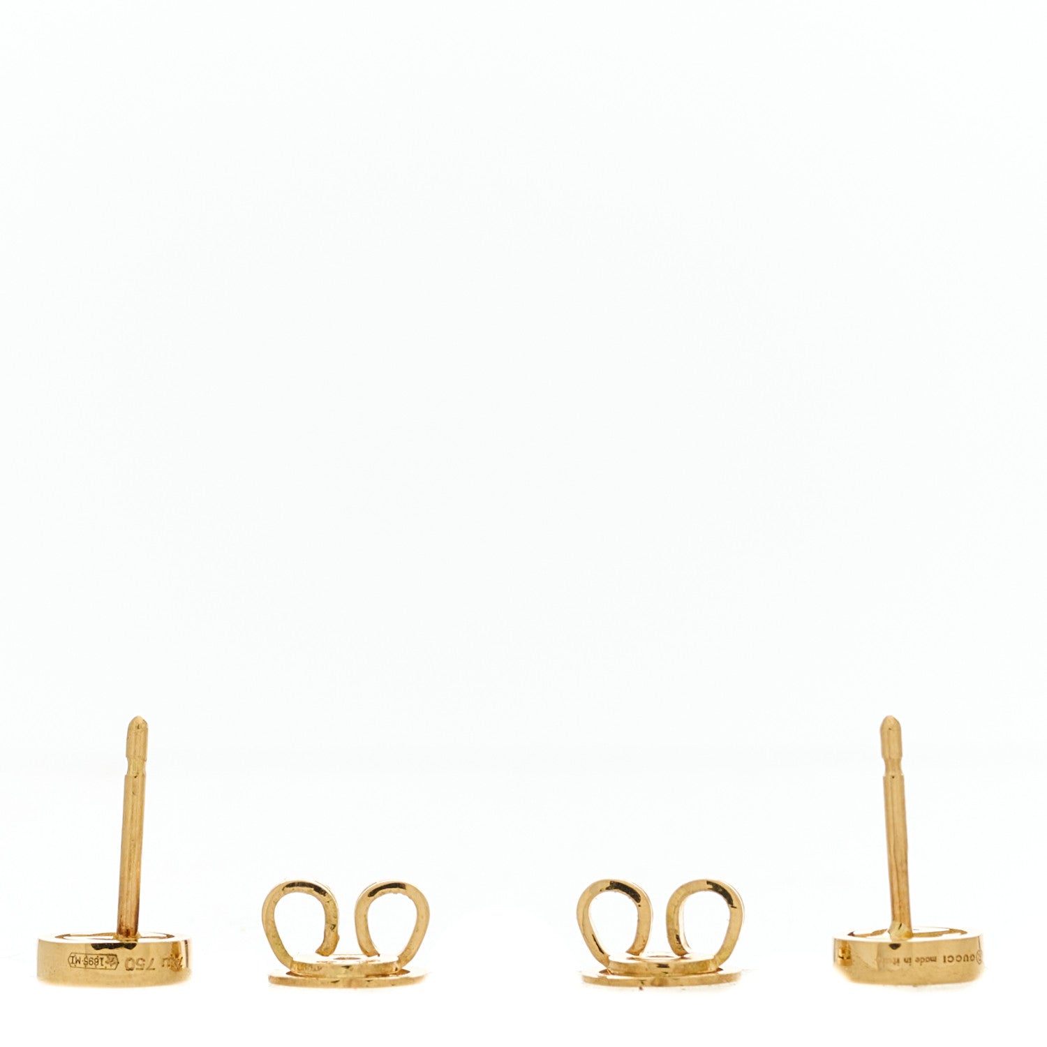 18K Yellow Gold Interlocking G Stud Earrings