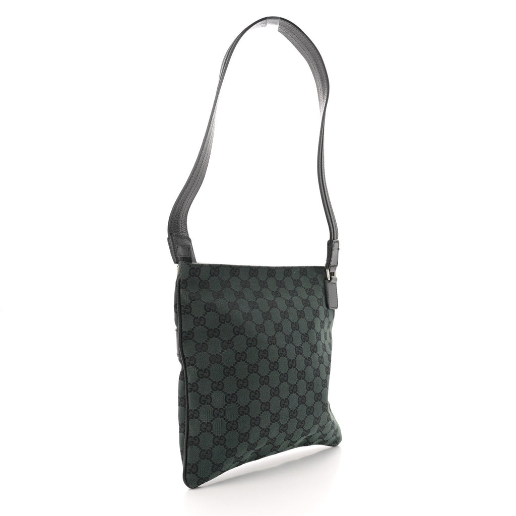 Monogram Messenger Bag  Green Black