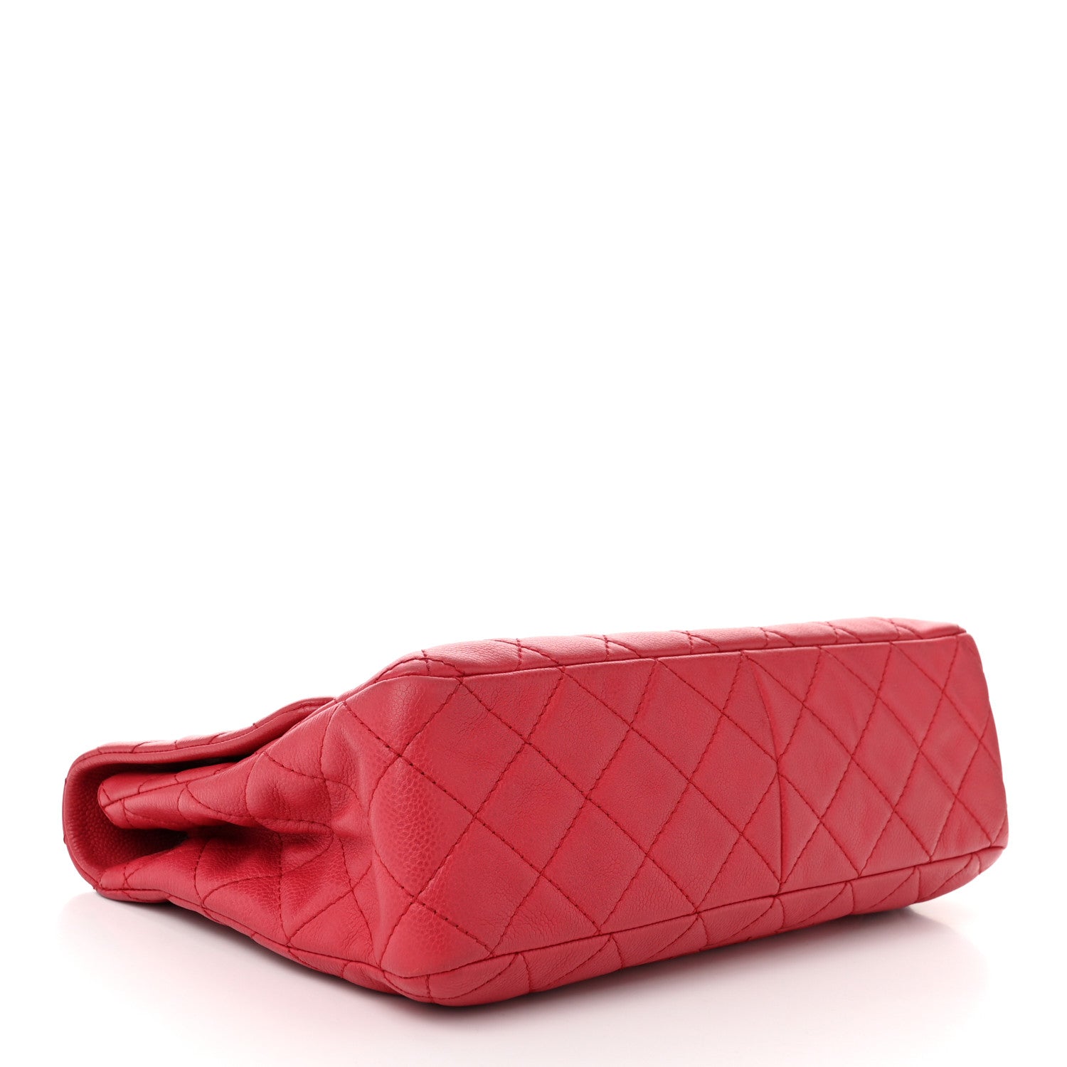Caviar Quilted Jumbo Single Flap Fuchsia