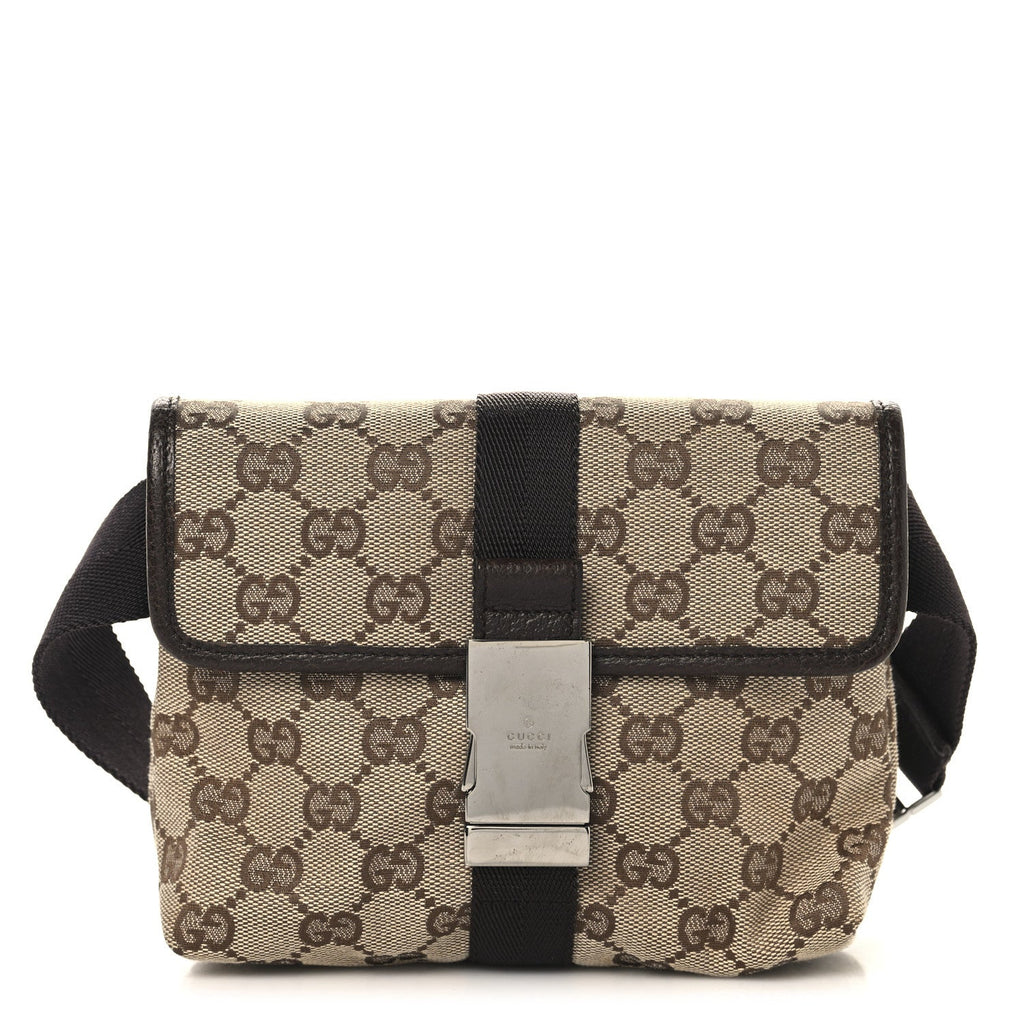 Monogram Waist Pouch Bag Dark Brown