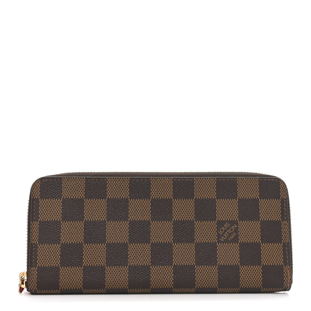 Damier Ebene Clemence Wallet Cherry