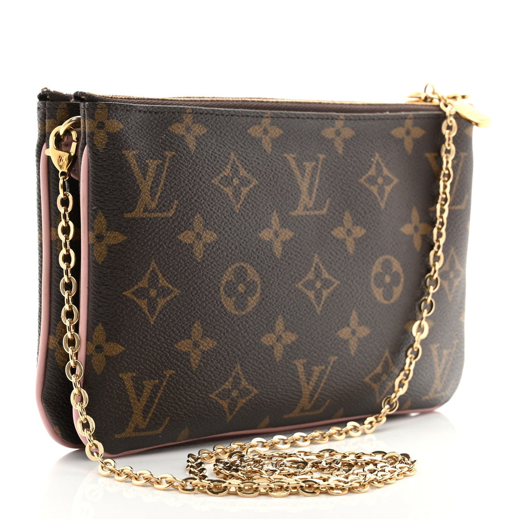Monogram 2020 Christmas Animation Big Wheel Double Zip Pochette Rose Ballerine