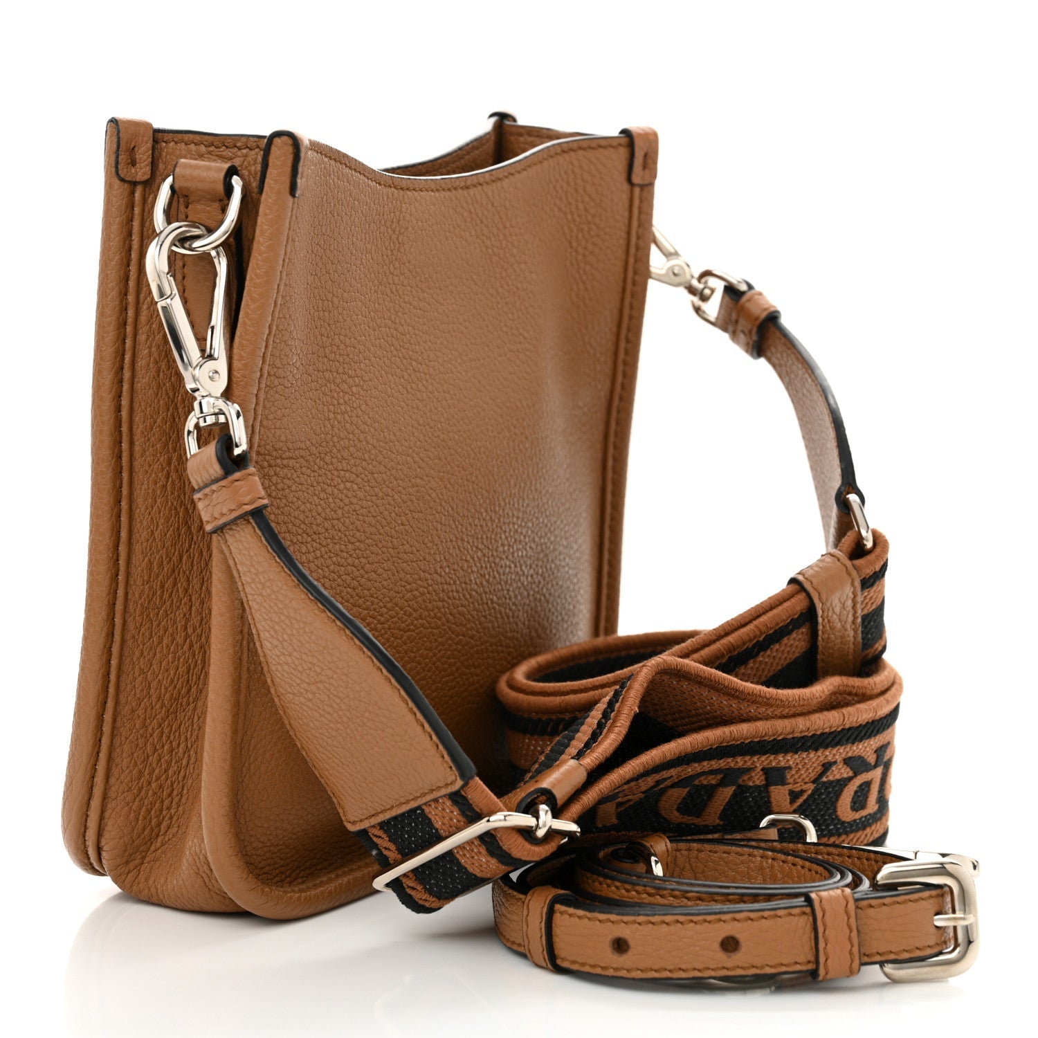 Vitello Daino Soft Mini Hobo Messenger Bag Caramel
