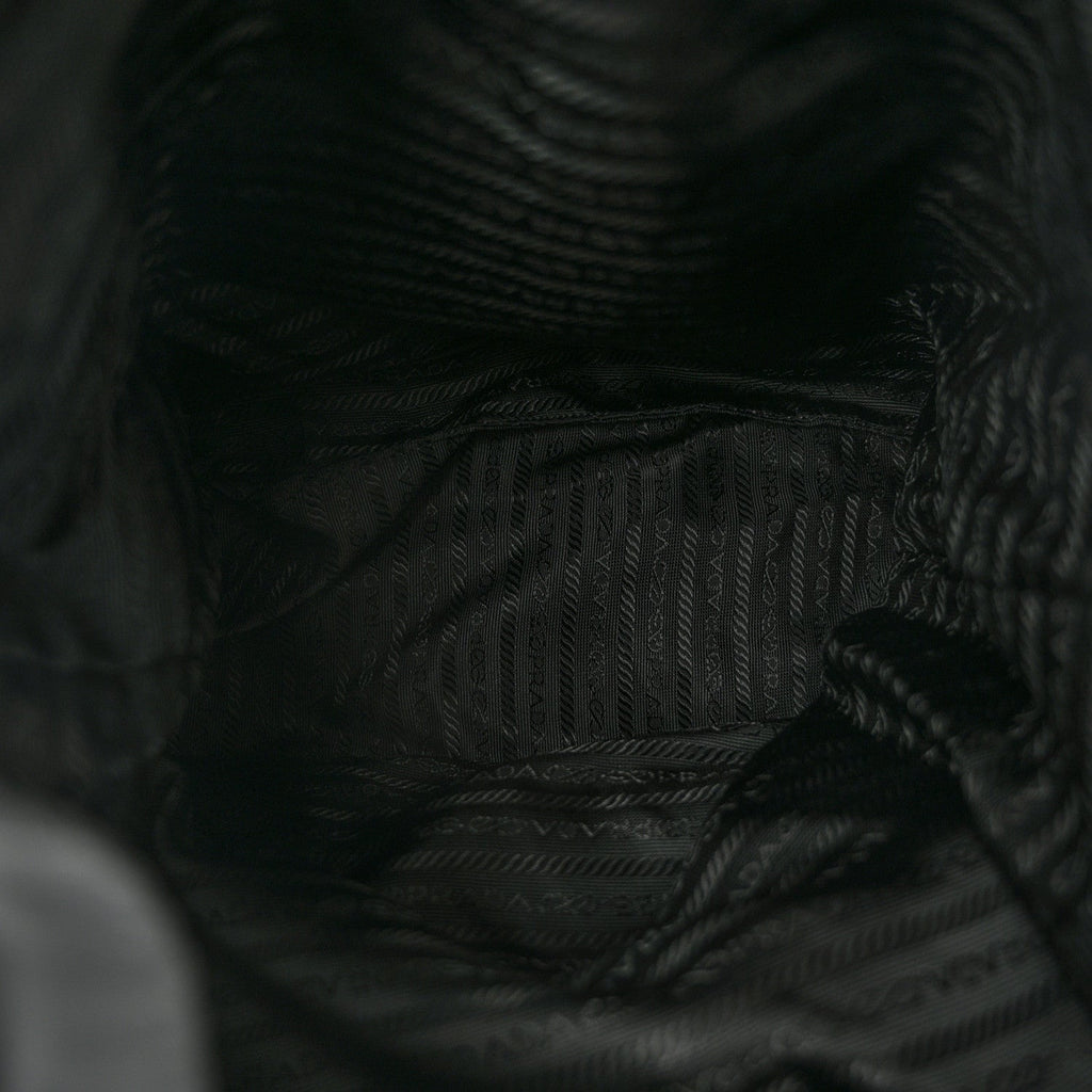 Tessuto Nylon Vela Cinch Backpack Black