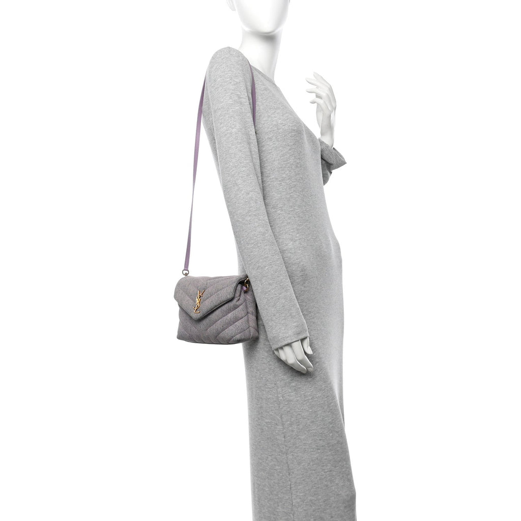 Denim Y Quilted Monogram Toy Loulou Crossbody Bag Bleached Lilac